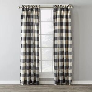 4 Northridge Semi Sheer Curtain Panels. Buffalo check. 40” x 80”.